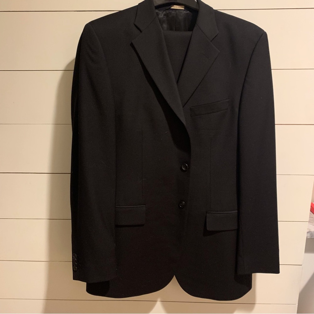 Banana Republic Modern Black Suit in Wool